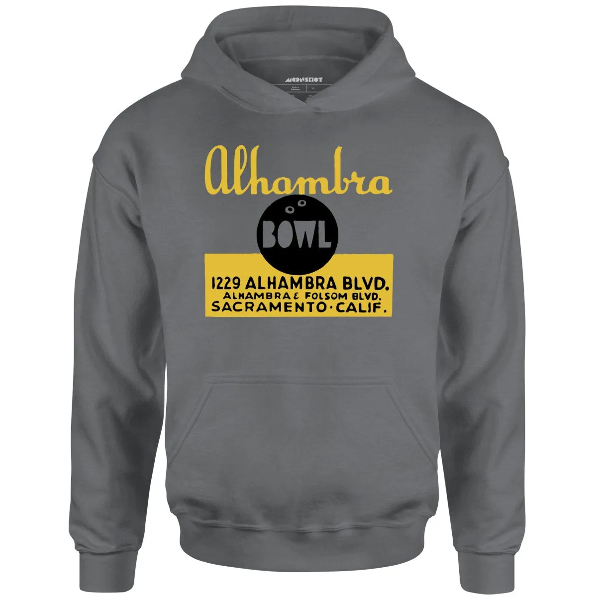 Alhambra Bowl - Sacramento, CA - Vintage Bowling Alley - Unisex Hoodie