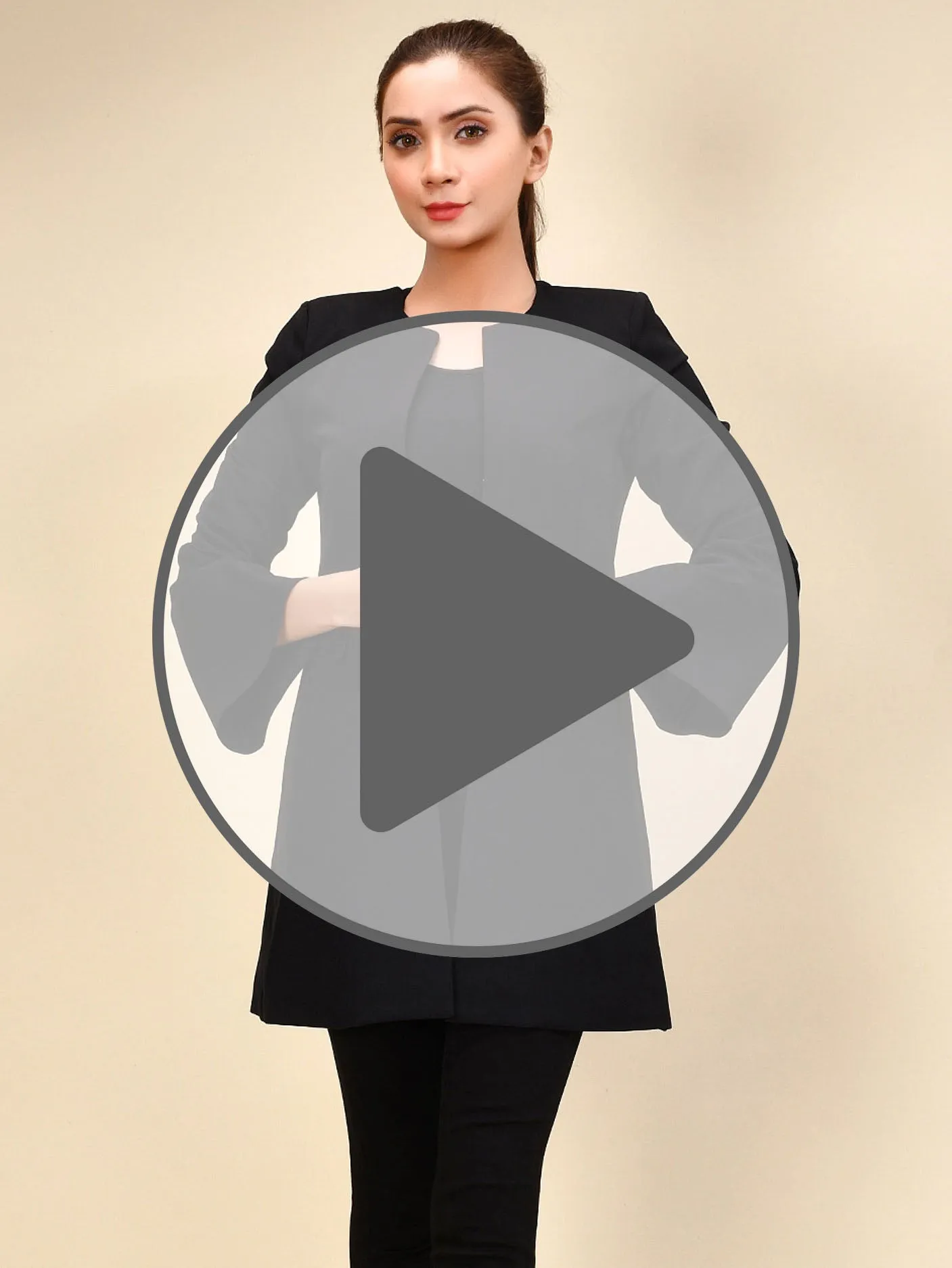 Bell Sleeved Coat - Black