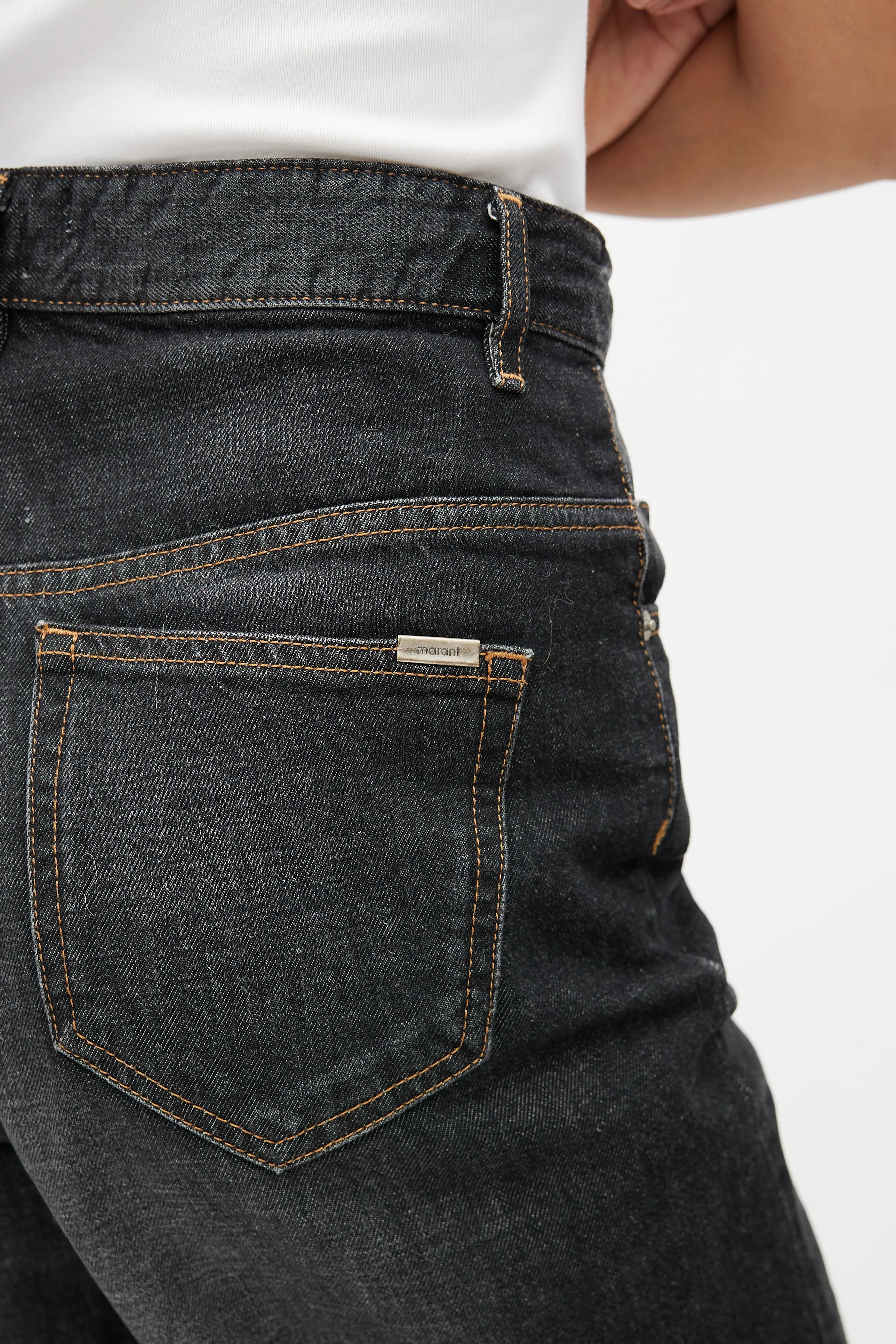 Black Tapered Denim Jeans