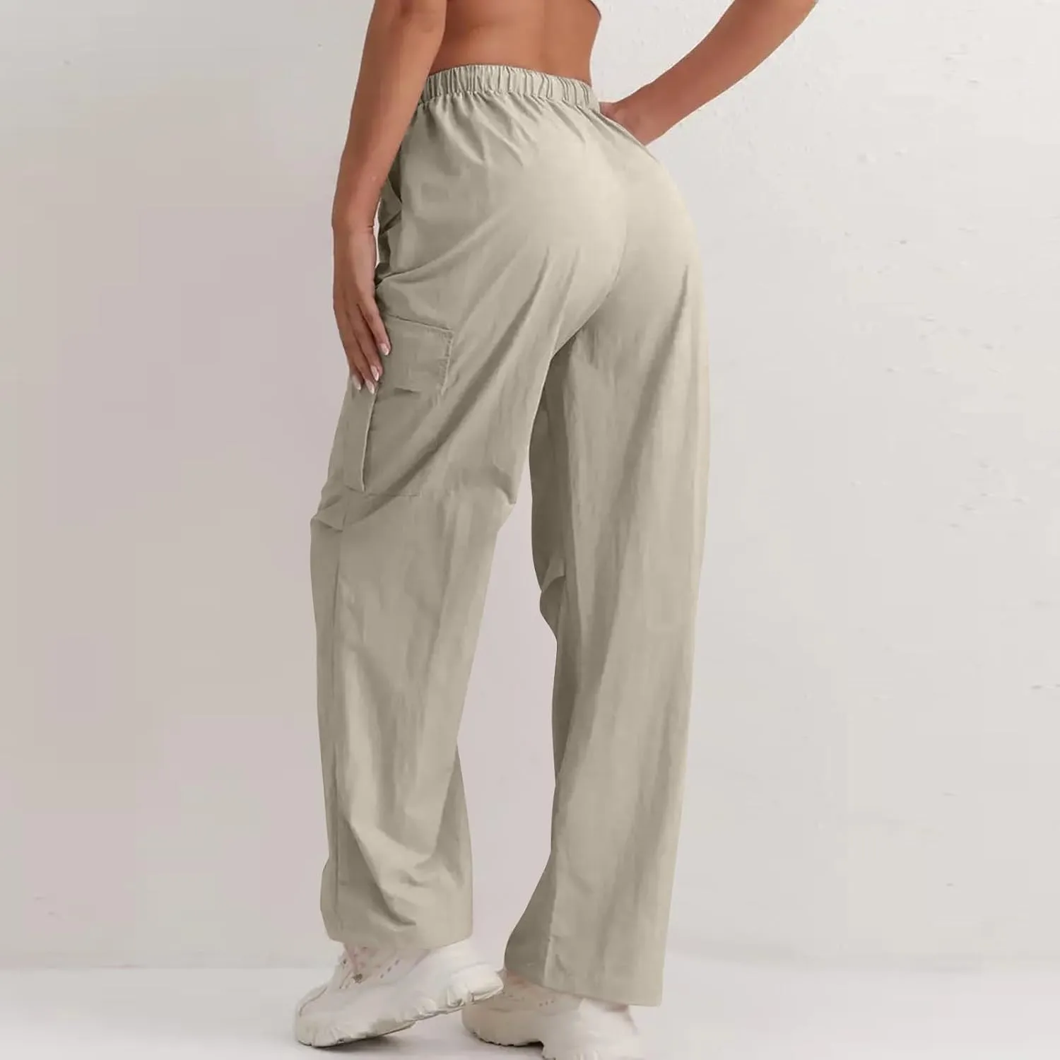 Cargo Pants for Women Stretchy Loose Quick Dry Parachute Pants with Multi Pockets Summer Fashion Outdoor Streetwear