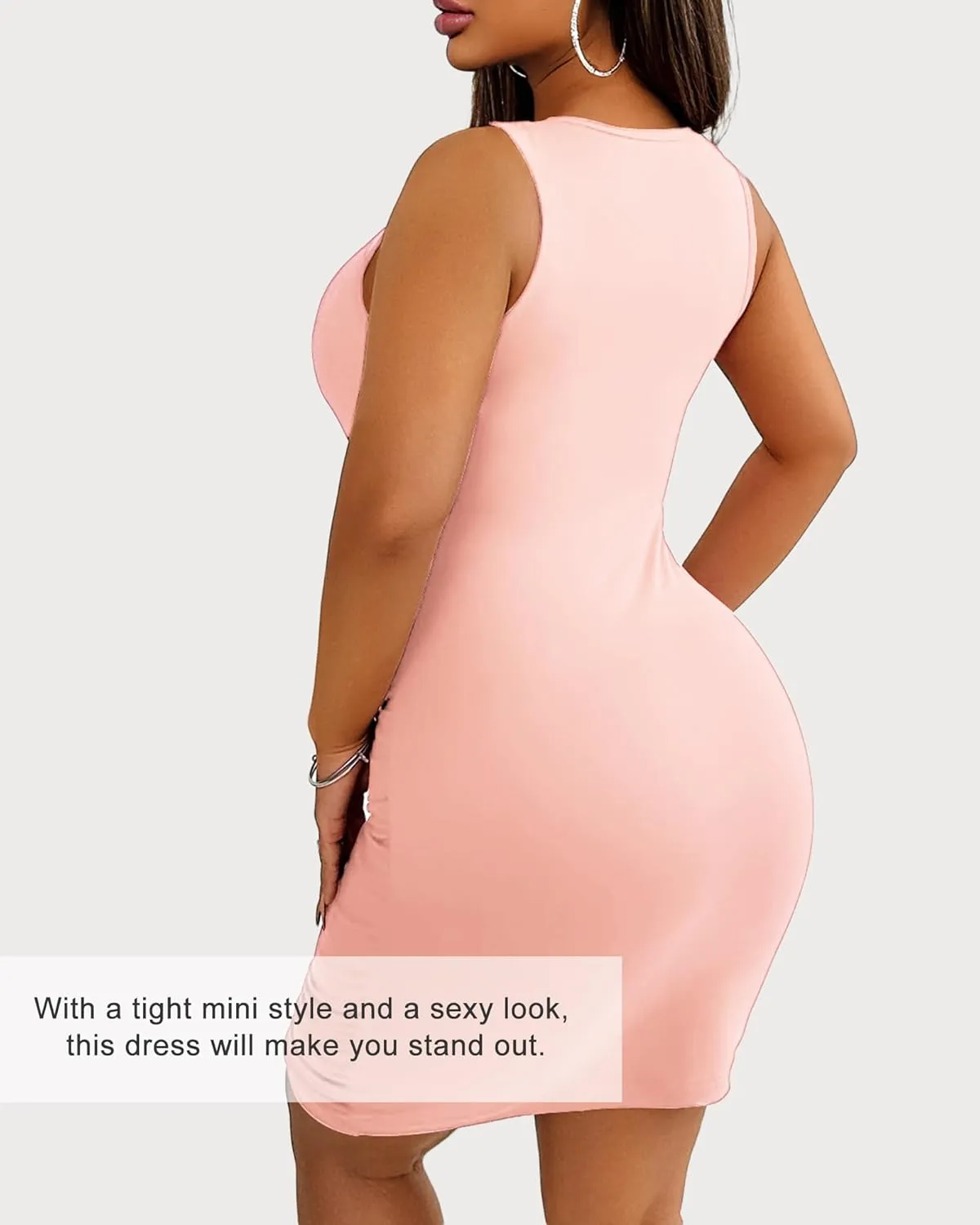 Club Dress for Women 2024 - Sexy Mini Party Bodycon Tight Homecoming Outfit