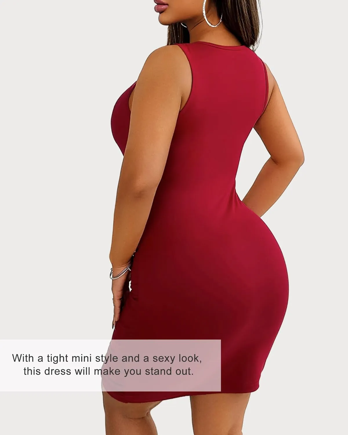 Club Dress for Women 2024 - Sexy Mini Party Bodycon Tight Homecoming Outfit