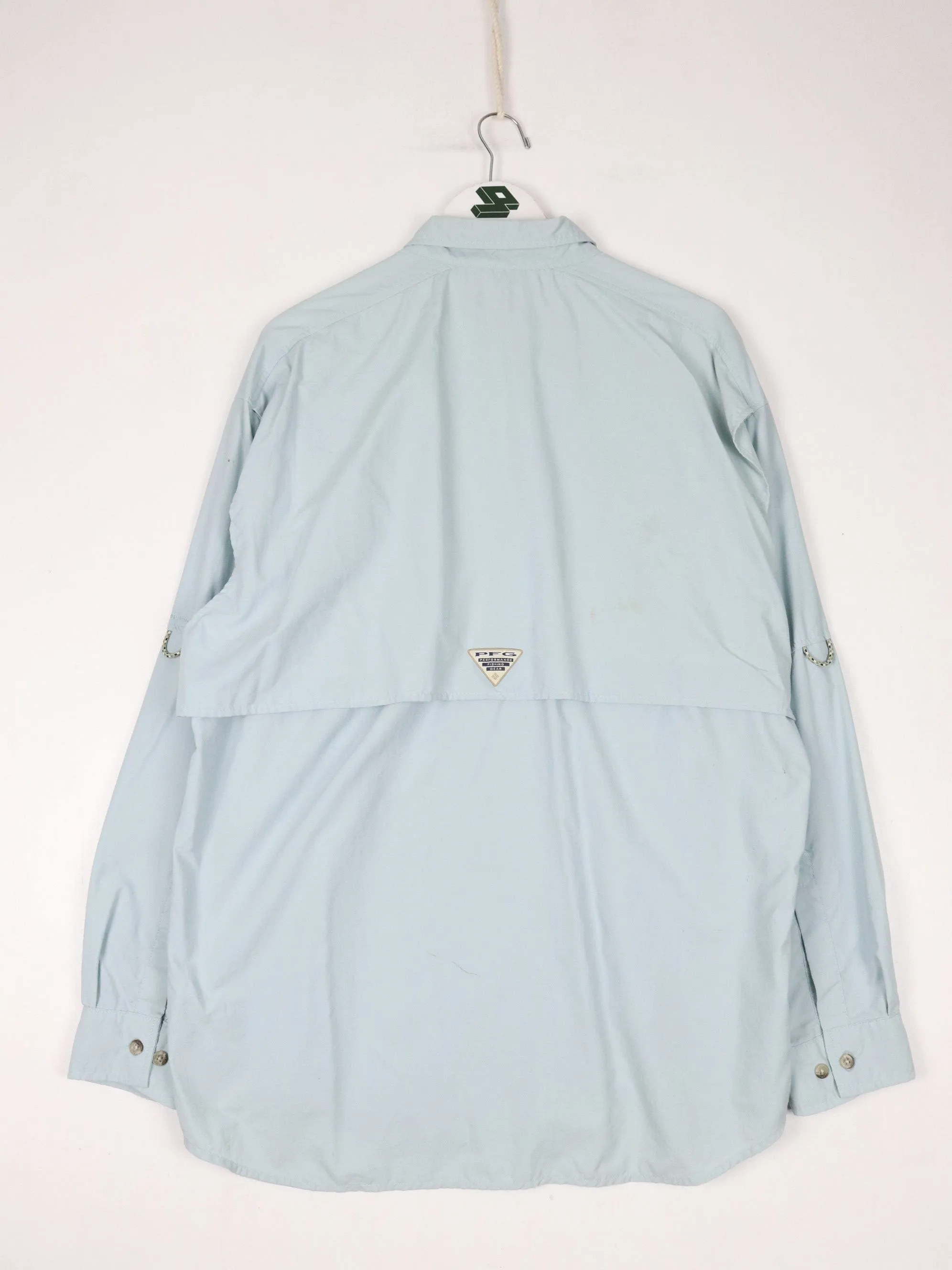 Columbia Shirt Mens Large Blue Button Up Fishing Outdoors