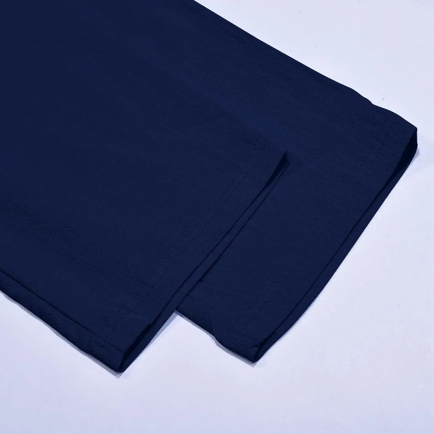 Cotton Linen Pants for Men Loose Fit Elastic Waist Beach Wedding Dress Pants Wide Leg Trousers with Pockets