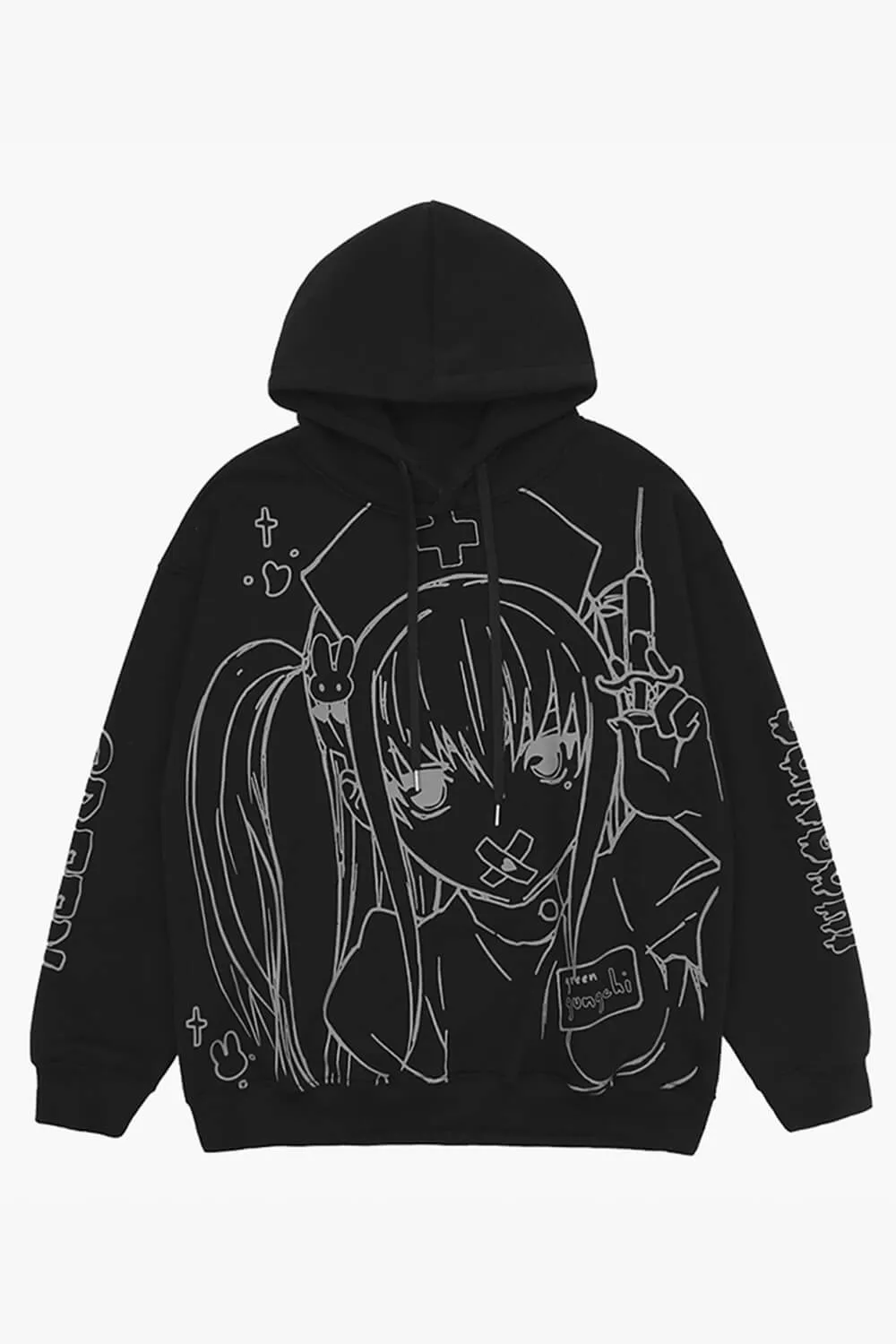 Dark EGirl Anime Aesthetic Hoodie