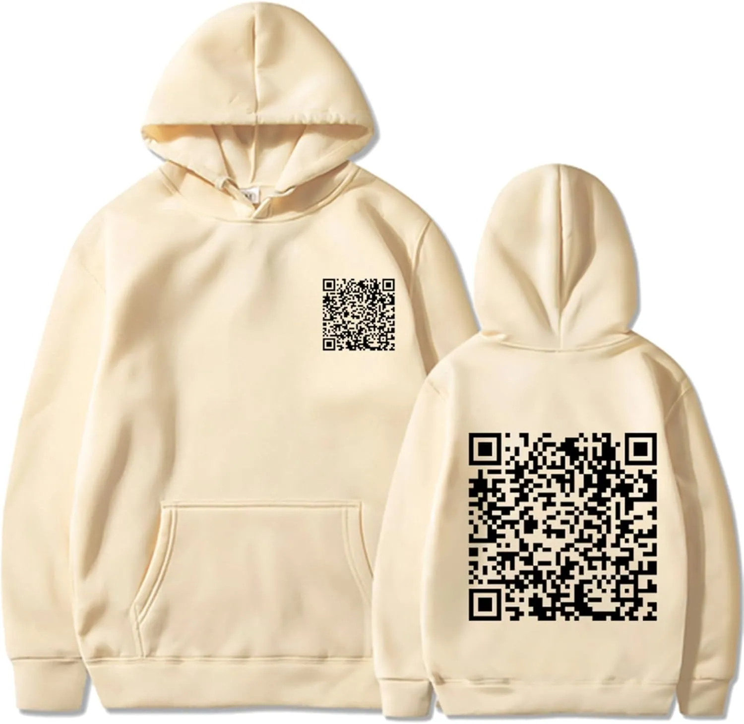 Funny Fu Qr Code Hoodies For Men And Women Stylish Fuck You Qr Code Sweatshirt Unisex Hoodies Hidden Message Shirts