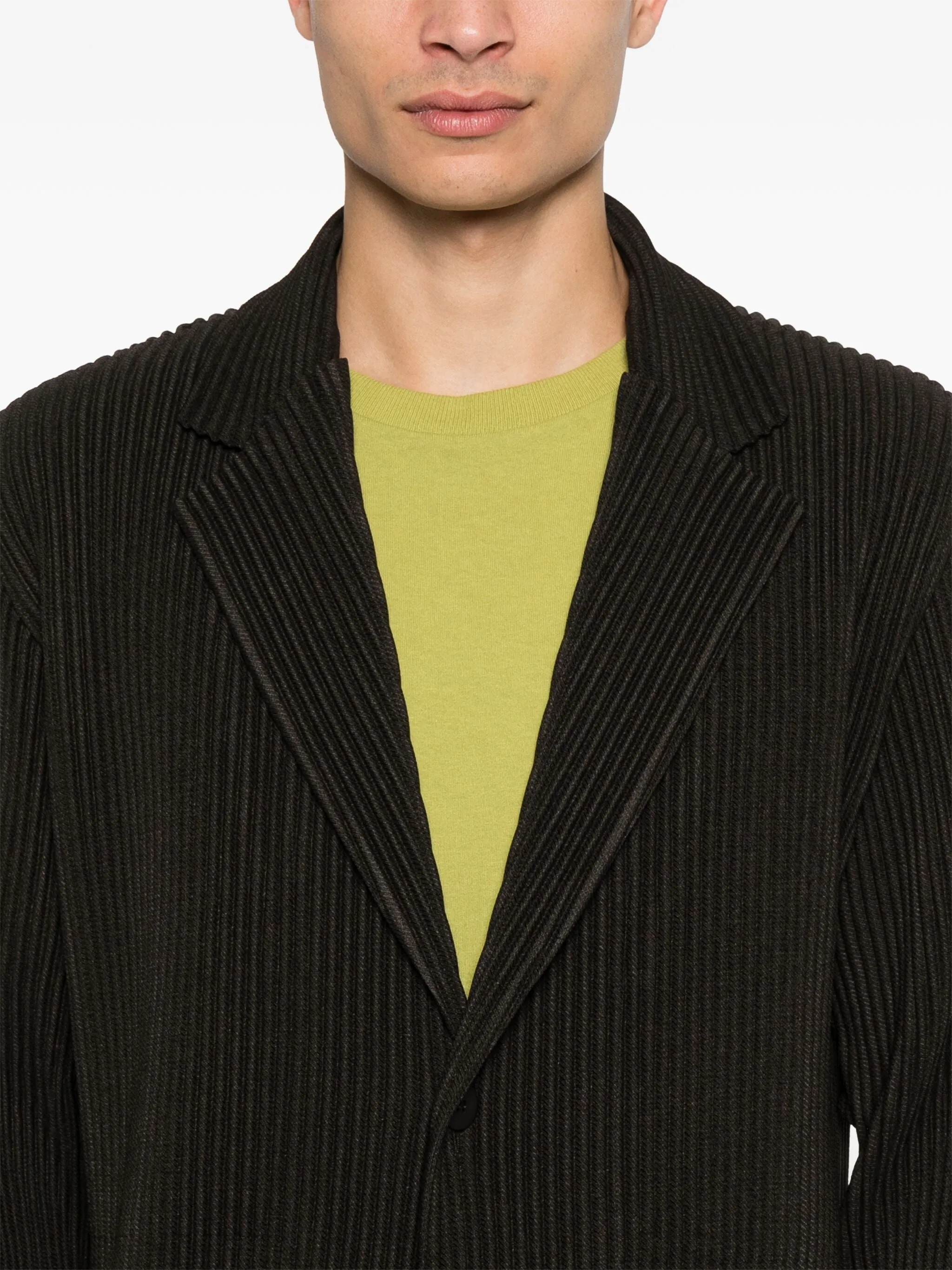 Kersey Pleats Jacket - Brown