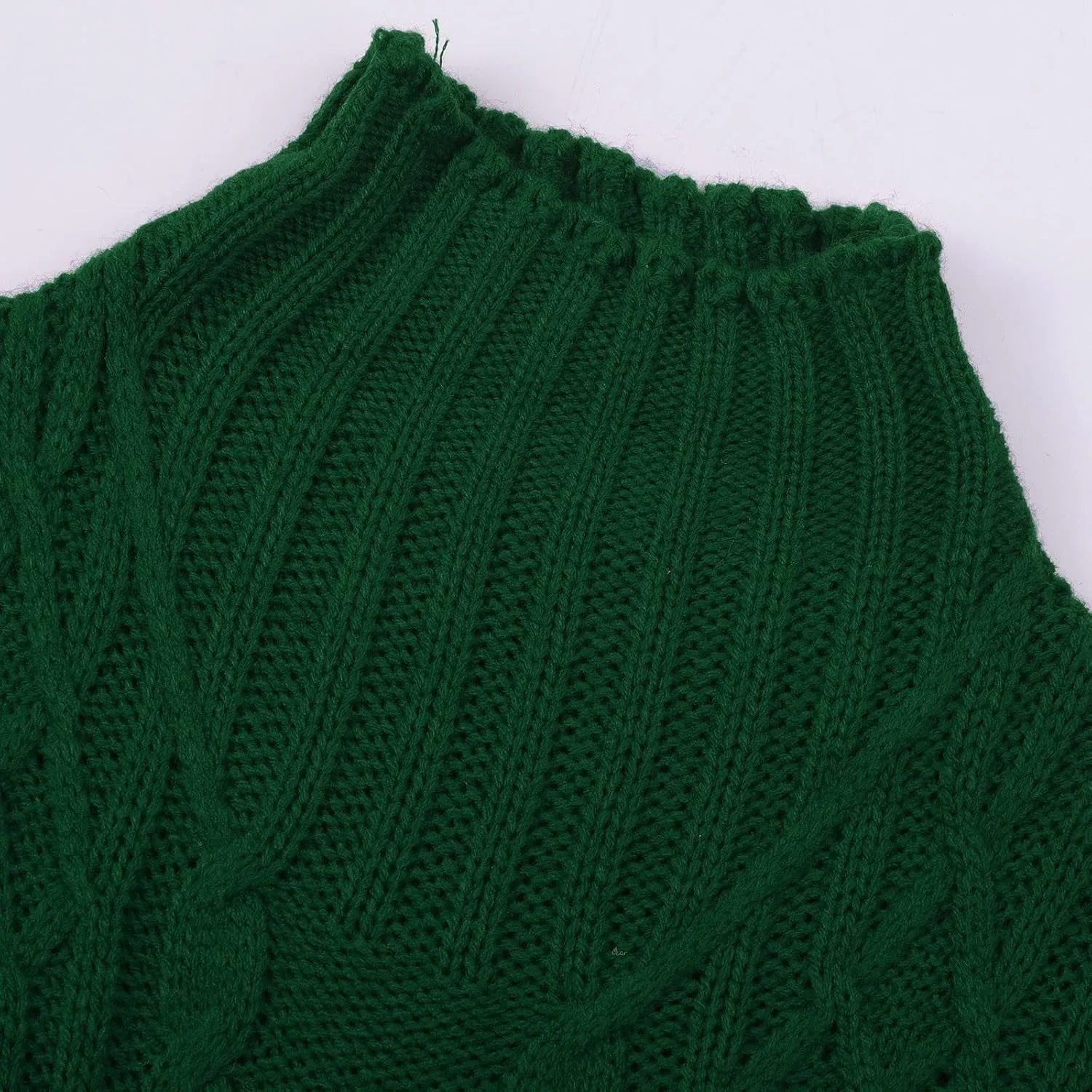 LCMTWX Oversized Sweater for Women Turtleneck Long Sleeved Knitted Sweater Round Neck Striped Women's Oversized Sweaters
