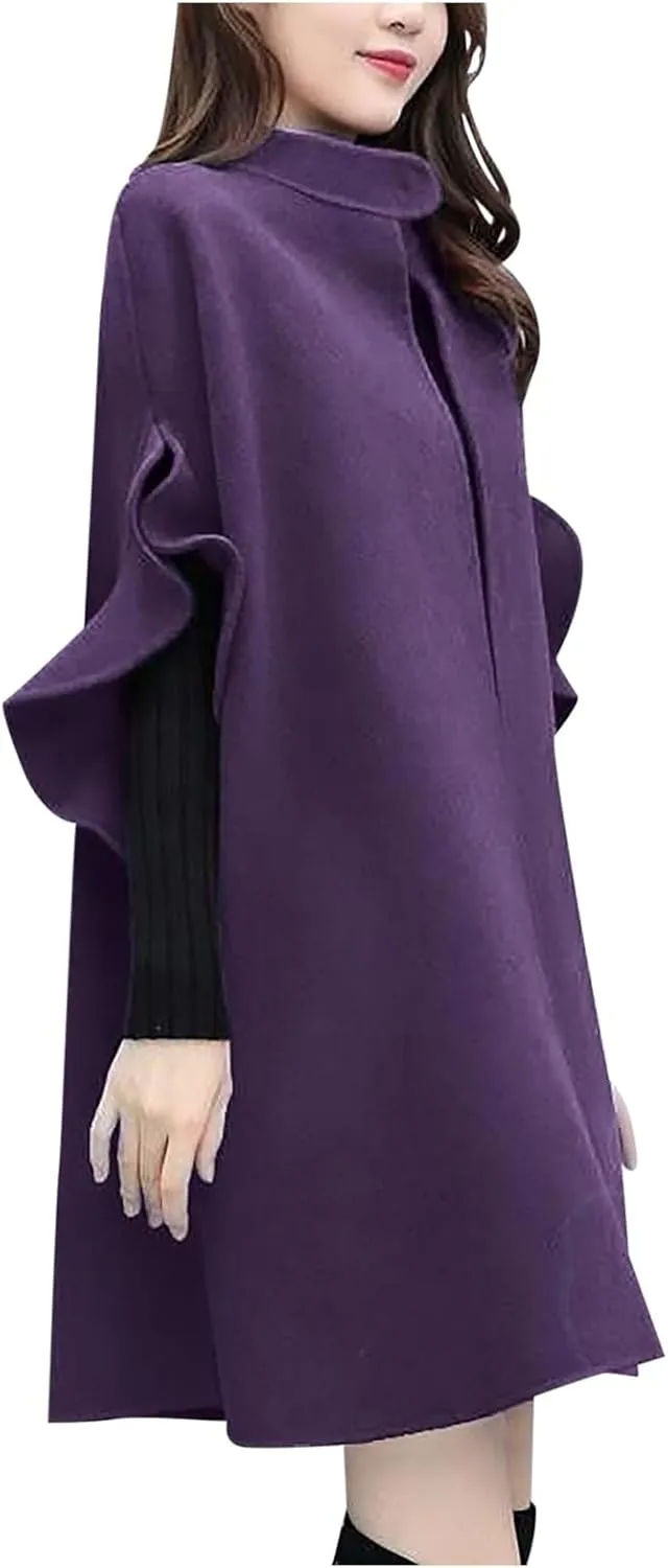 LCMTWX Winter Coats for Women Winter Office Sleeveless Button Woolen Jacket Coat Long Coats for Women Dressy Winter Coat