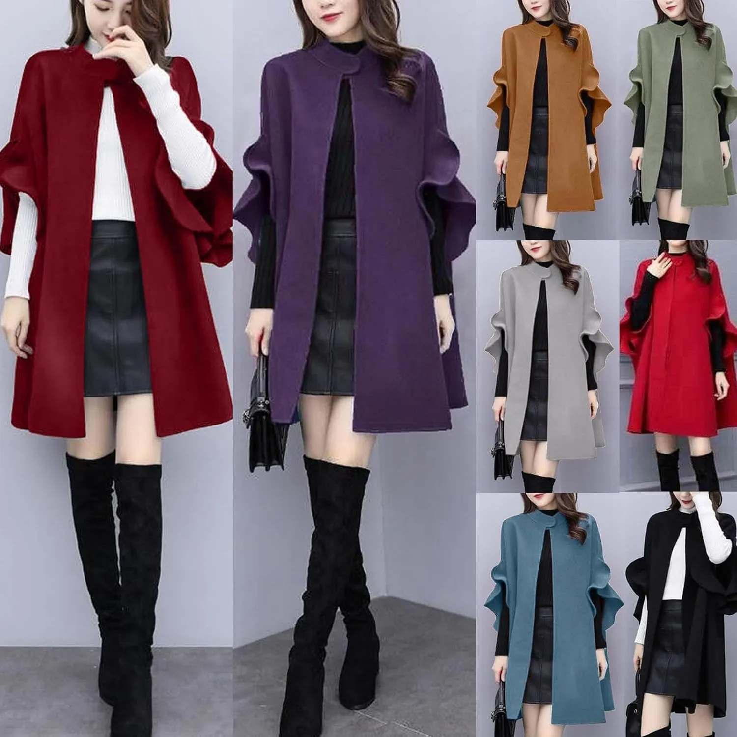 LCMTWX Winter Coats for Women Winter Office Sleeveless Button Woolen Jacket Coat Long Coats for Women Dressy Winter Coat