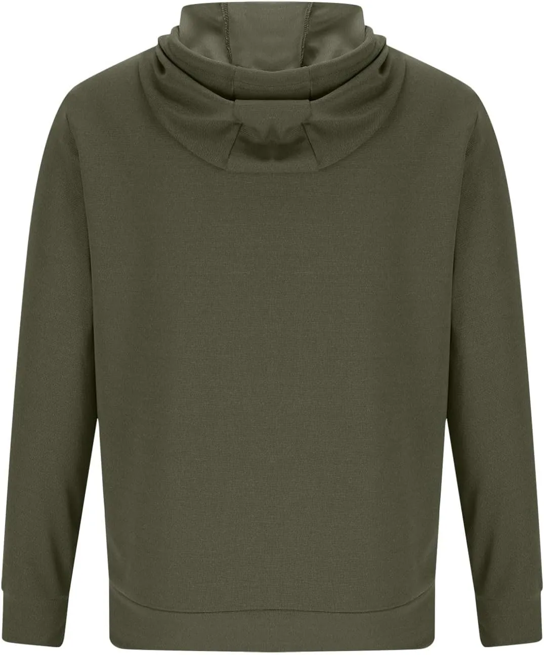 Men Hoodies Waffle Knit Solid Color Fashion Sweatshirts Long Sleeve Comfy Lightweight Hooded Sweatshirt