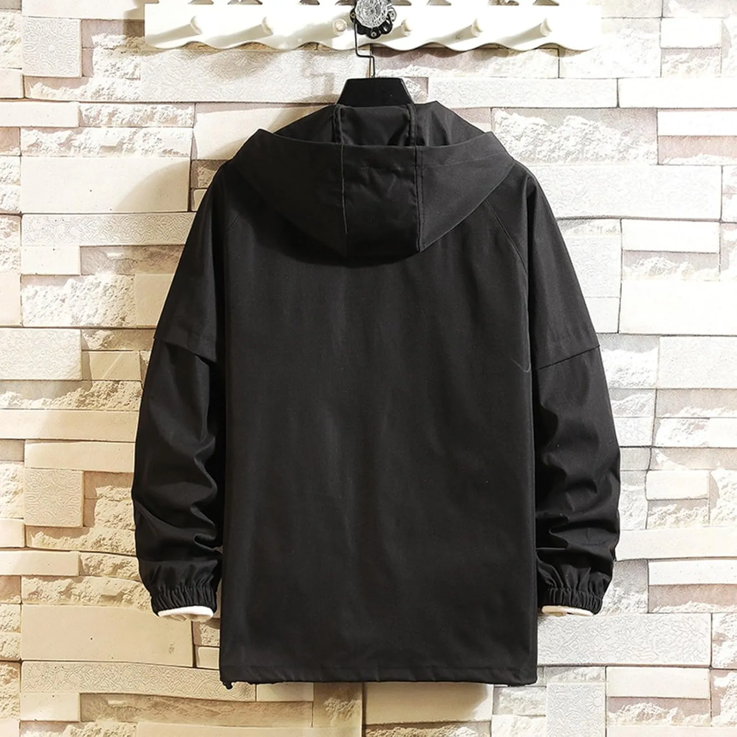 Men's Rain Jacket Classic Waterproof Lightweight Casual Windproof Softshell Raincoat with Hood for Golf Hiking Travel