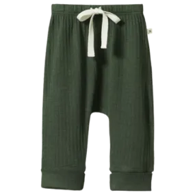Merino Pointelle Drawstring Pants - Thyme