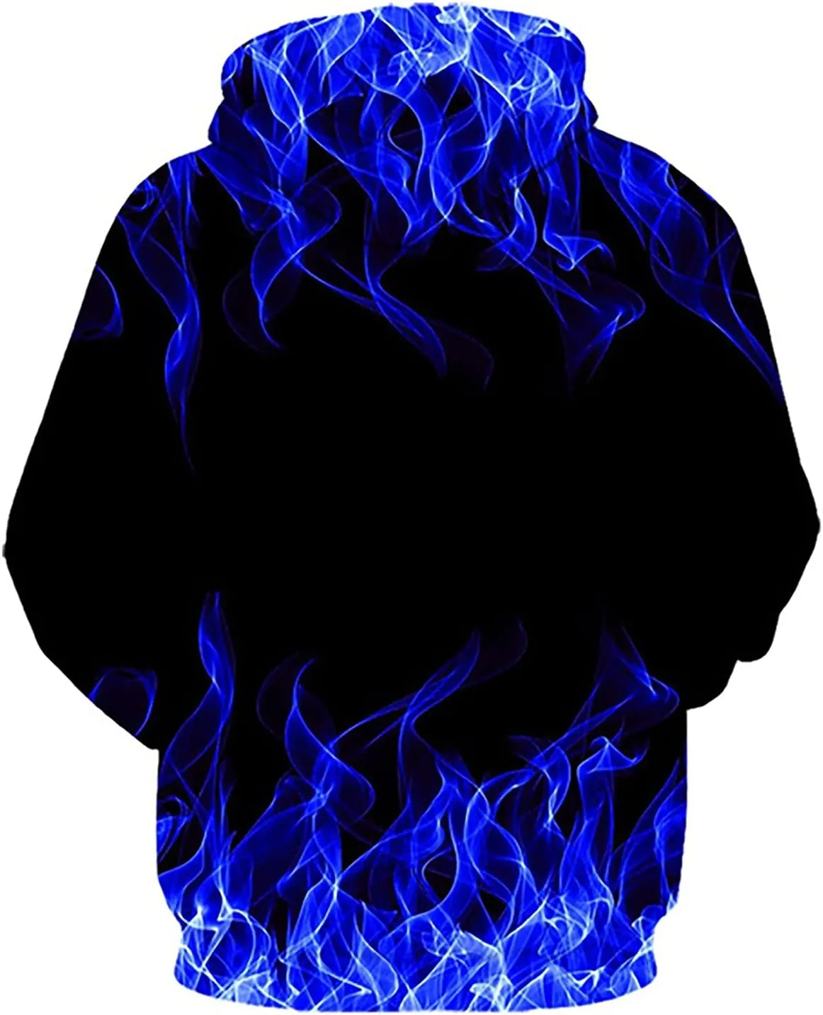 Muscularfit 5xl Mens Hoodies Big and Tall Drawstring Causal Long Sleeve 3D Flame Print Graphic Pullover Crewneck Sweatshirts