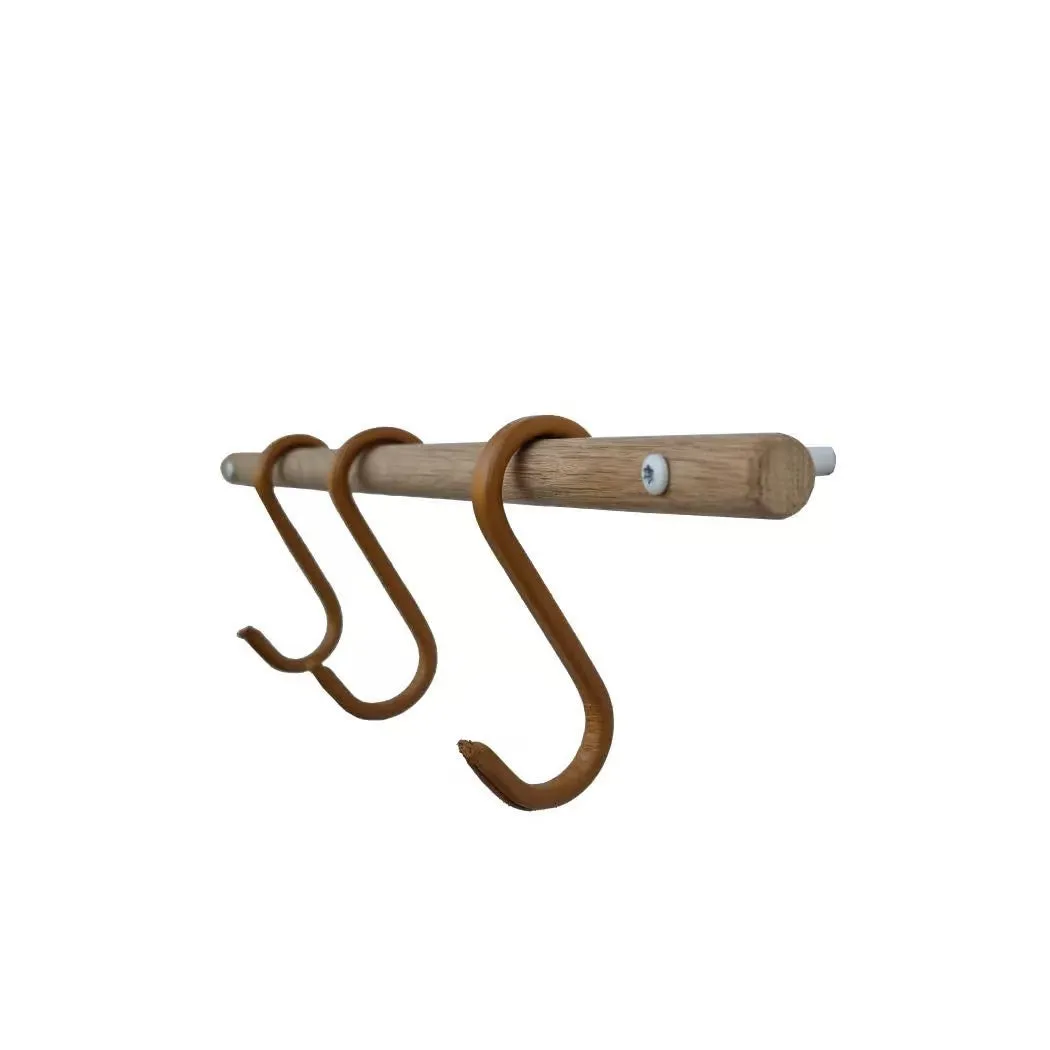 Nordic Function Leather S-Hook 3pcs Natural Leather