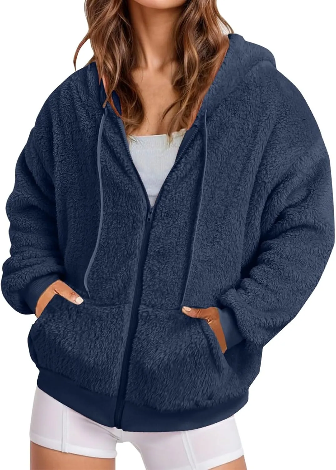 QWENTMTNTY Woman Plus Size Winter Jackets Plus Size Women Lightweight Faux Sheepskin Coat Warm Windbreaker Winter Jackets