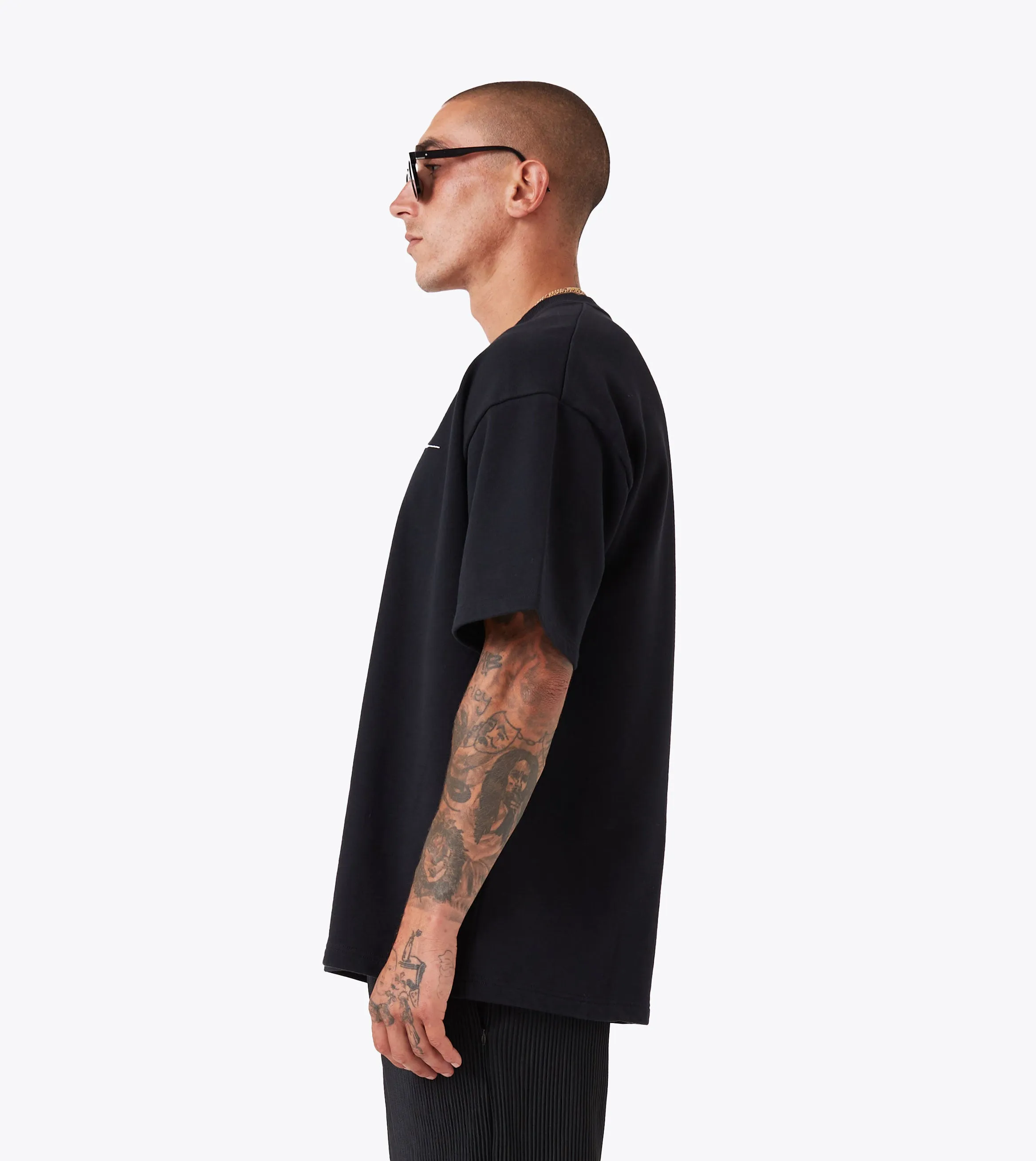 Rugger Fleece Tee Black