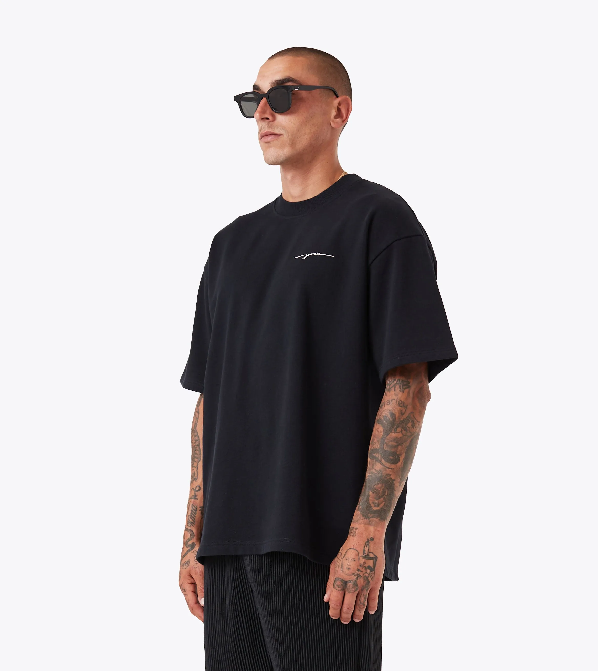 Rugger Fleece Tee Black