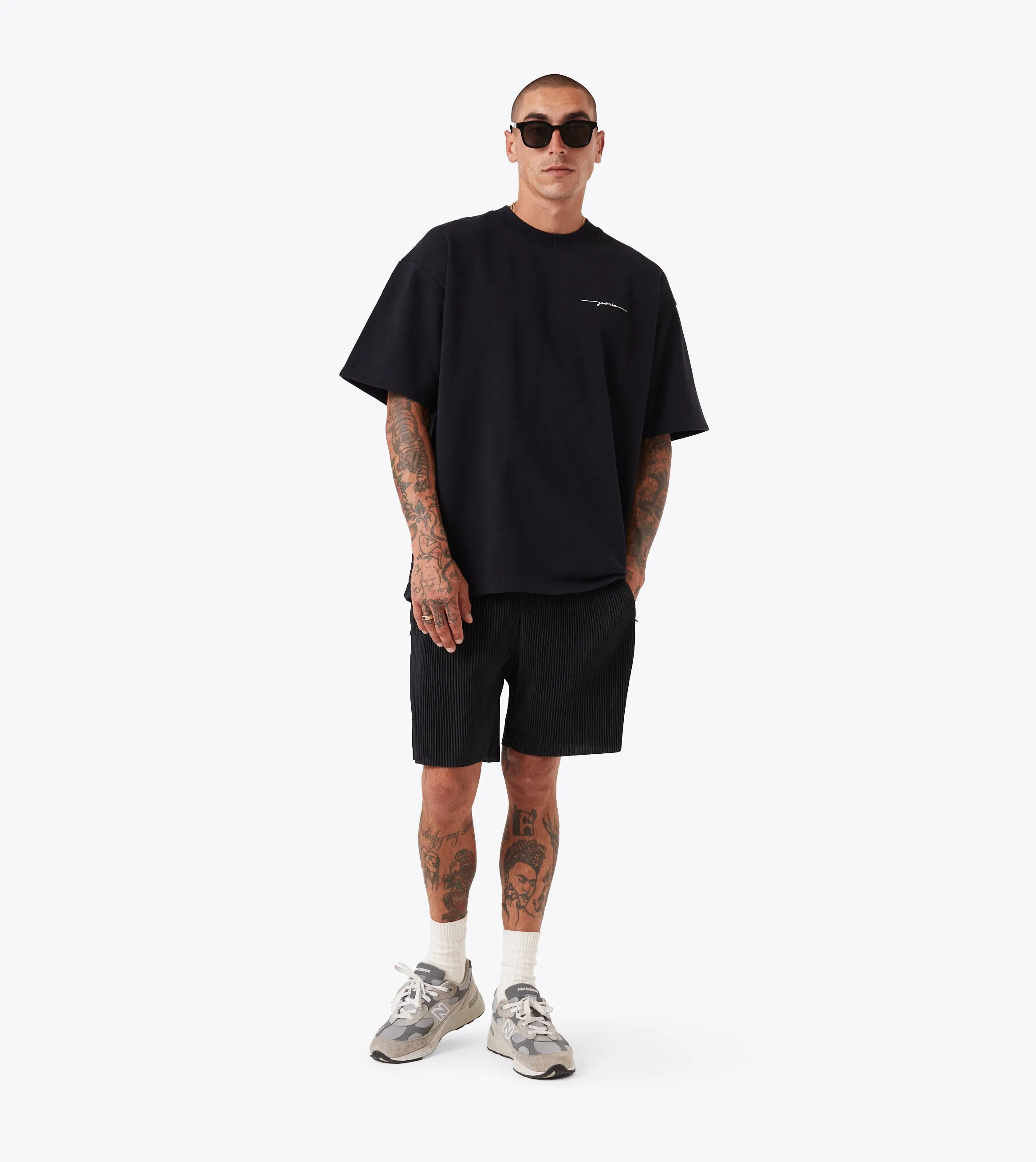 Rugger Fleece Tee Black