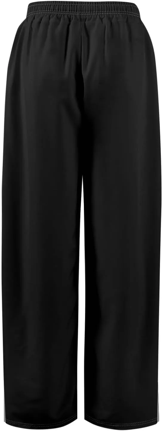 Summer Wide Leg Pants for Women High Waistd Flowy Pants Side Split Drawstring Elastic Waist Solid with Pockets Outfits