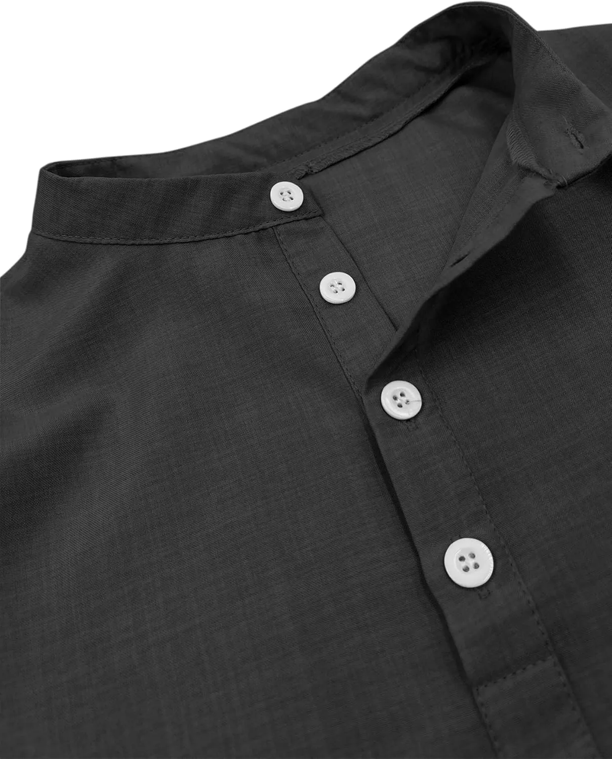 Sunborui Boys 3/4 Sleeve Linen Henley Shirts Summer Button Up Dress Shirts Casual Lightweight Tees Tops