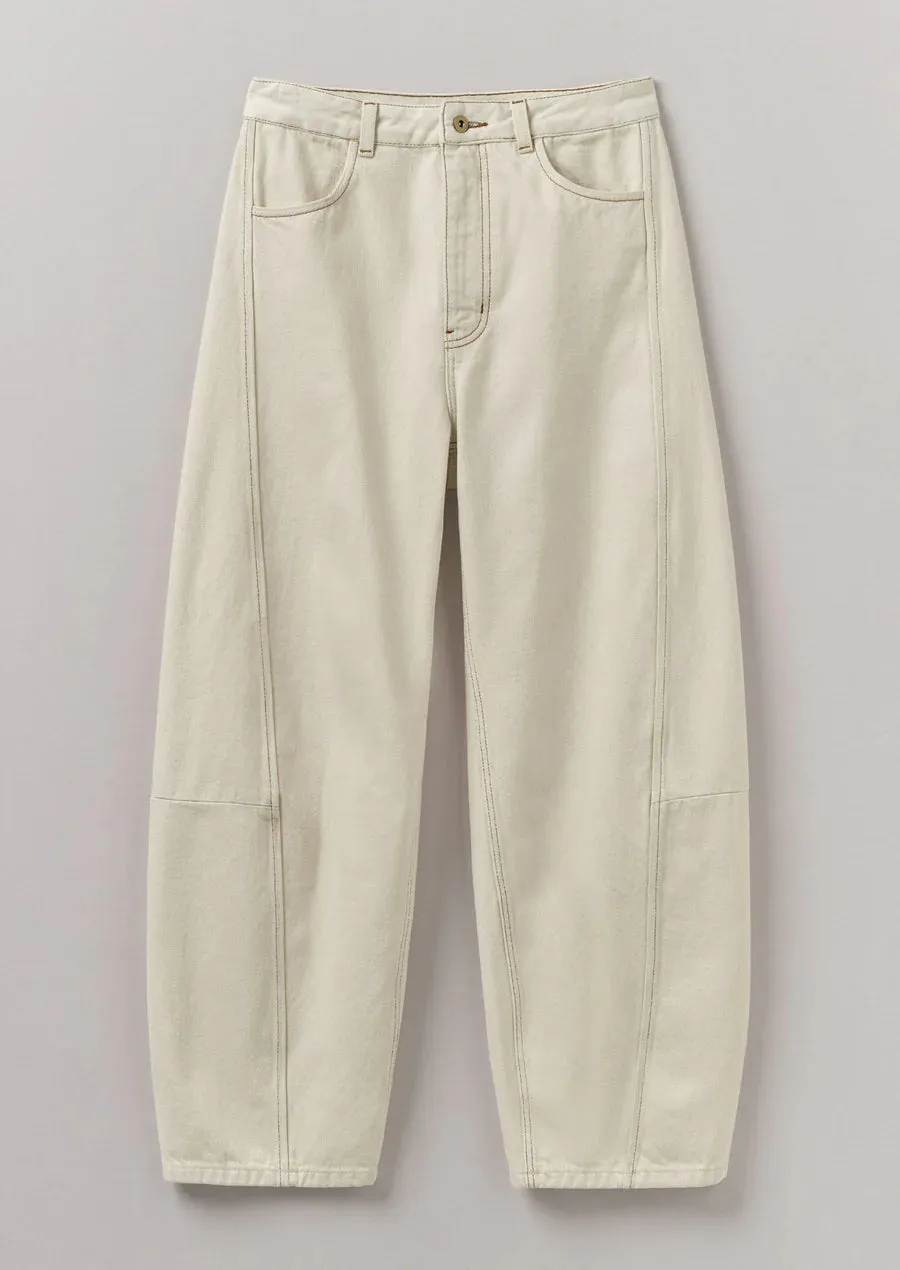Toast | Sculptural Seam ecru denim trousers | Ecru