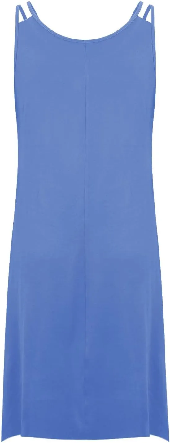 Women Strap Beach Dress Summer Sleeveless Sundress Plus Size Irregular Hem Tank Dresses 2025 Trendy Resort Wear