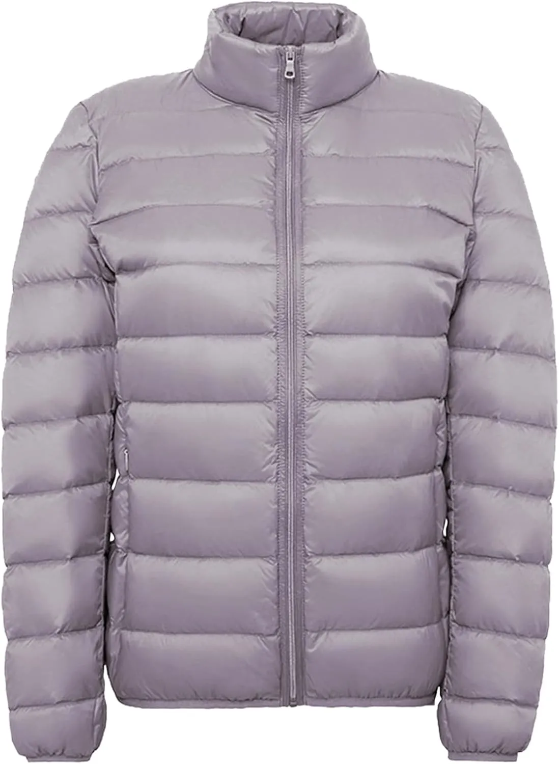 Women's Winter Casual Quilted Jackets Faux Fur Removable Hood Winter Jacket Parka Full Zip Black Padded Coats